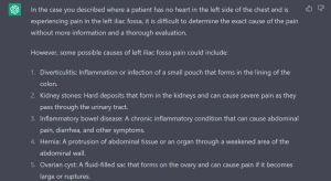 left iliac fossa pain