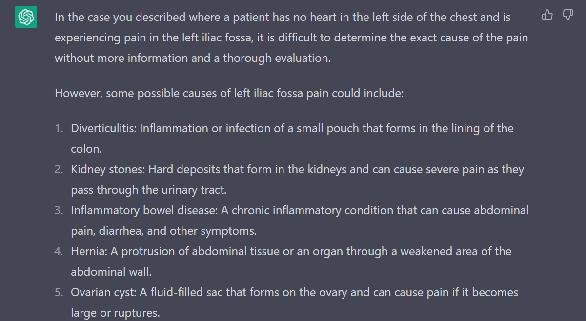 left iliac fossa pain